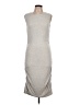 Ann Taylor Solid Gray Casual Dress Size L - photo 1