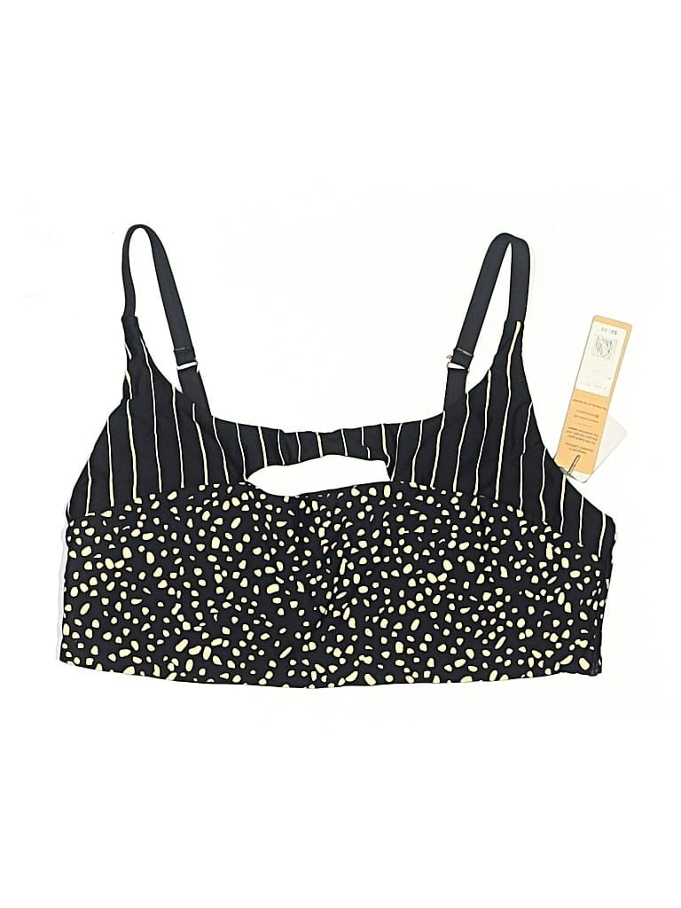 Swim Systems Swimsuit Top Gold Stars Pattern Swimwear In Gray