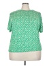 Self Esteem Floral Green Short Sleeve T-Shirt Size 3X - photo 1