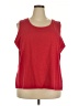 Susan Graver Red Sleeveless T-Shirt Size 2X - photo 1