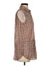 Tory Burch 100% Cotton Brown Sleeveless Button-Down Shirt Size 4 - photo 4