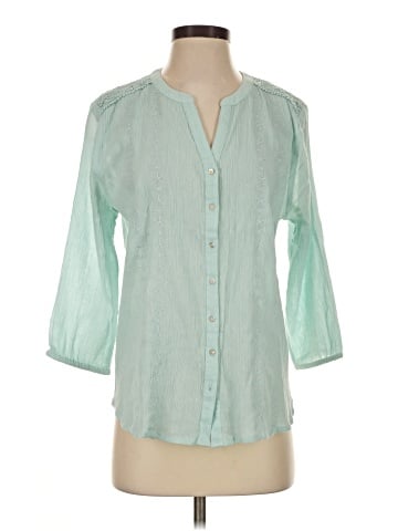 Preswick & Moore 3/4 Sleeve Button-Down Shirt (view 1)