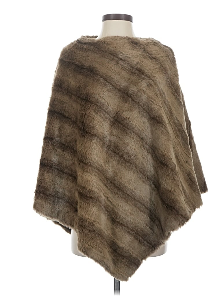 Pre-owned Inc International Concepts Poncho In Brown