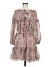 Buddy Love 100% Polyester Paisley Brown Casual Dress Size M - photo 1