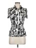 Geri C. 100% Polyester Silver Short Sleeve Blouse Size M - photo 1