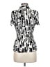 Geri C. 100% Polyester Silver Short Sleeve Blouse Size M - photo 2