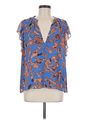A.L.C. Short Sleeve Silk Top (view 1)
