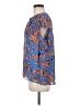 A.L.C. 100% Silk Blue Short Sleeve Silk Top Size 8 - photo 5