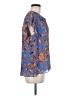 A.L.C. 100% Silk Blue Short Sleeve Silk Top Size 8 - photo 4