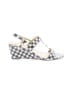 Talbots Checkered-gingham White Wedges Size 7 1/2 - photo 1