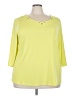 Ellen Tracy Yellow 3/4 Sleeve Top Size 3X - photo 1