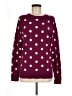 Kim Rogers 100% Cotton Polka Dots Burgundy Pullover Sweater Size M - photo 1