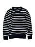 Crewcuts 100% Cashmere Stripes Blue Cashmere Pullover Sweater Size 6 - 7 - photo 1