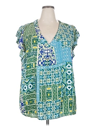 Christian Siriano New York Short Sleeve Blouse (view 1)