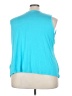Avenue 100% Polyester Teal Sleeveless Blouse Size 30 - 32 Plus - photo 2