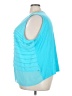 Avenue 100% Polyester Teal Sleeveless Blouse Size 30 - 32 Plus - photo 5