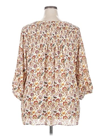 Rose + Olive 3/4 Sleeve Blouse (view 2)