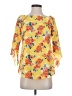 Status by Chenault Yellow 3/4 Sleeve Blouse Size S - photo 1