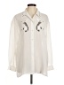 Camille Claudel 100% Polyester Stars Ivory Long Sleeve Blouse Size M - photo 1