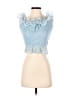 Place Nationale Solid Blue Sleeveless Top Size Sm (1) - photo 1