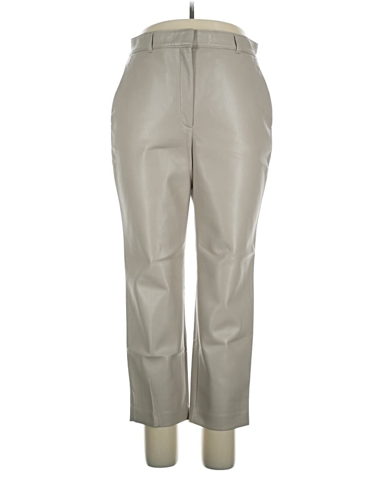 Pre-owned Babaton Faux Leather Pants In Gray