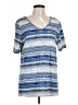 Chico's Blue Short Sleeve Blouse Size L - photo 1