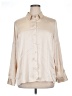 Express 100% Polyester Metallic Ivory Long Sleeve Blouse Size XL - photo 1