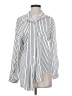HOTOUCH Stripes White 3/4 Sleeve Blouse Size S - photo 1