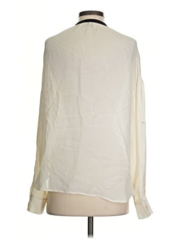 Vince. Long Sleeve Silk Top (view 2)