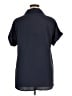 Unbranded 100% Polyester Solid Blue Short Sleeve Blouse Size XL - photo 2
