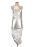 Renee C. Metallic Silver Cocktail Dress Size L - photo 1