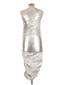 Renee C. Metallic Silver Cocktail Dress Size L - photo 2