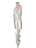Renee C. Metallic Silver Cocktail Dress Size L - photo 5