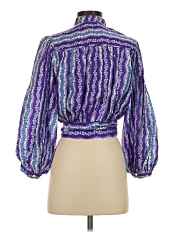 Sandro 3/4 Sleeve Silk Top (view 2)