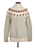 J.Crew Chevron-herringbone Gray Pullover Sweater Size M - photo 1