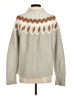 J.Crew Chevron-herringbone Gray Pullover Sweater Size M - photo 2
