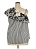 Marina Sport Silver Black Sleeveless Blouse Size 18 - photo 2