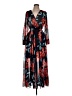 Alexa B 100% Polyester Print Black Casual Dress Size 10 - photo 1