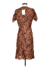 THML 100% Polyester Animal Print Brown Casual Dress Size S - photo 2