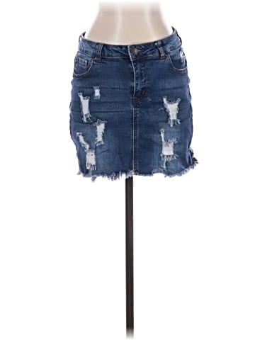 Wax Jean Denim Skirt (view 1)