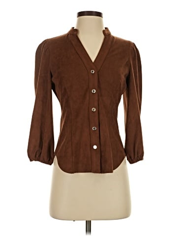 White House Black Market 3/4 Sleeve Blouse (view 1)