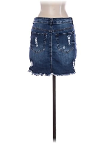 Wax Jean Denim Skirt (view 2)