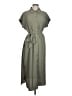 DKNY 100% Polyester Solid Green Casual Dress Size 12 - photo 1