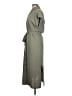 DKNY 100% Polyester Solid Green Casual Dress Size 12 - photo 5