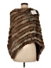 Morris Kaye & Sons 100% Rabbit Brown Tan Poncho One size - photo 2