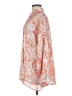 L Love 100% Polyester Paisley Orange Long Sleeve Blouse Size M - photo 5