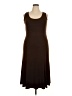 K Studio Solid Brown Casual Dress Size 18 - photo 1