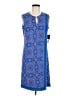Sandra Darren Print Blue Casual Dress Size M - photo 1
