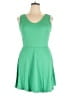 White Birch Solid Green Casual Dress Size 1X - photo 1