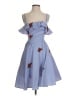 Guess 100% Polyester Hearts Blue Cocktail Dress Size XS - photo 1